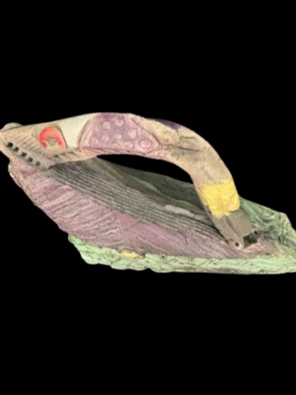 Rare Vintage Mississippi Mudworks Whimsical Art Pottery Purse Susan Warner - Picture 8 of 9